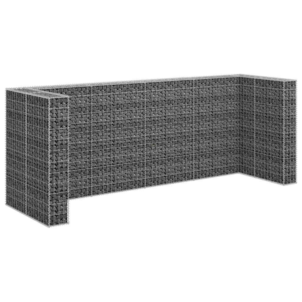 Gabion Wall for Garbage Bins Galvanised Steel 320x100x120 cm Price