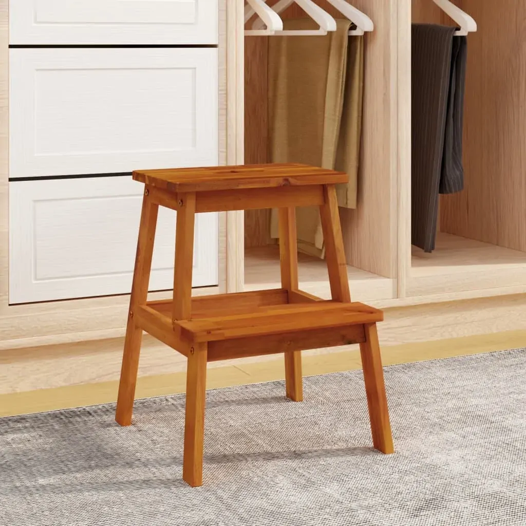 2 Step Stool 40x38x50 cm Solid Wood Acacia Price