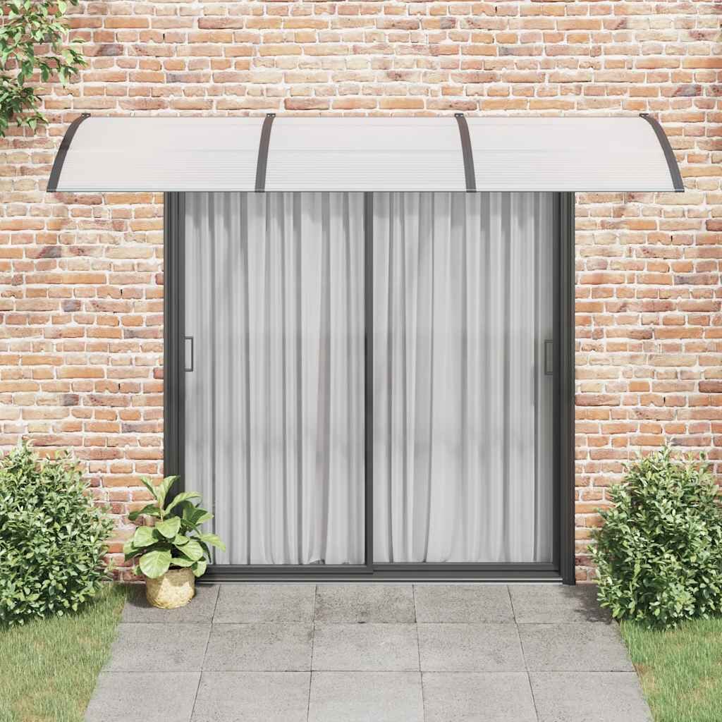 Door Canopy Black and Transparent 300x75 cm Polycarbonate Price