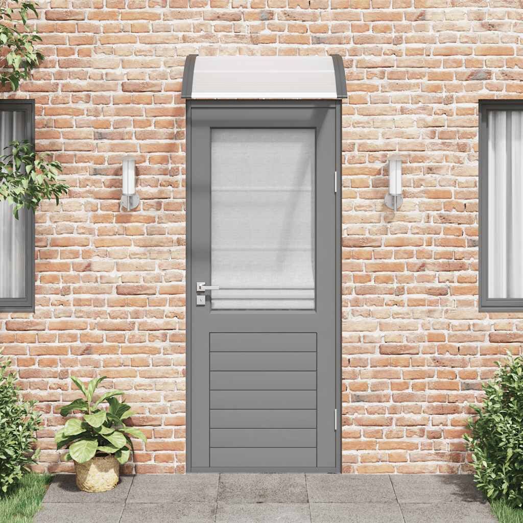 Door Canopy Black and Transparent 80x75 cm Polycarbonate Price