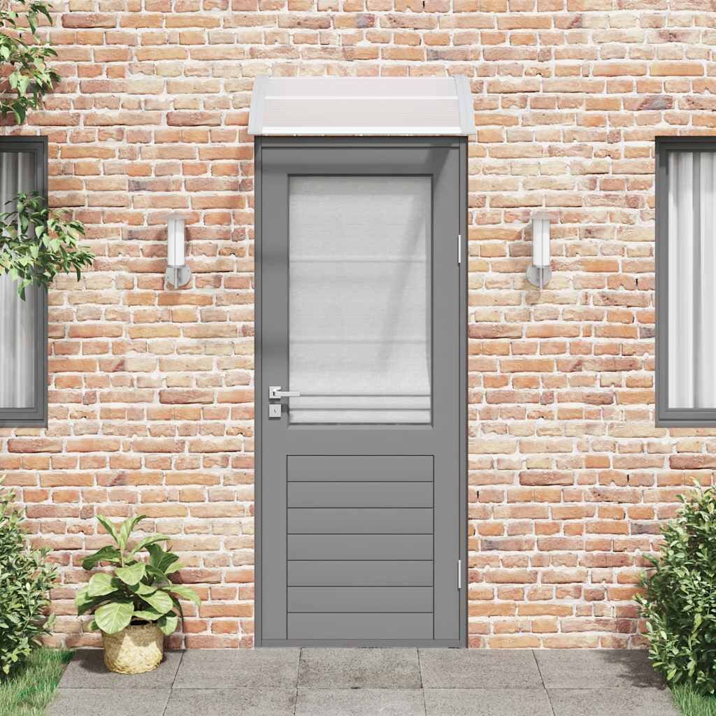 Door Canopy Grey and Transparent 80x75 cm Polycarbonate Price