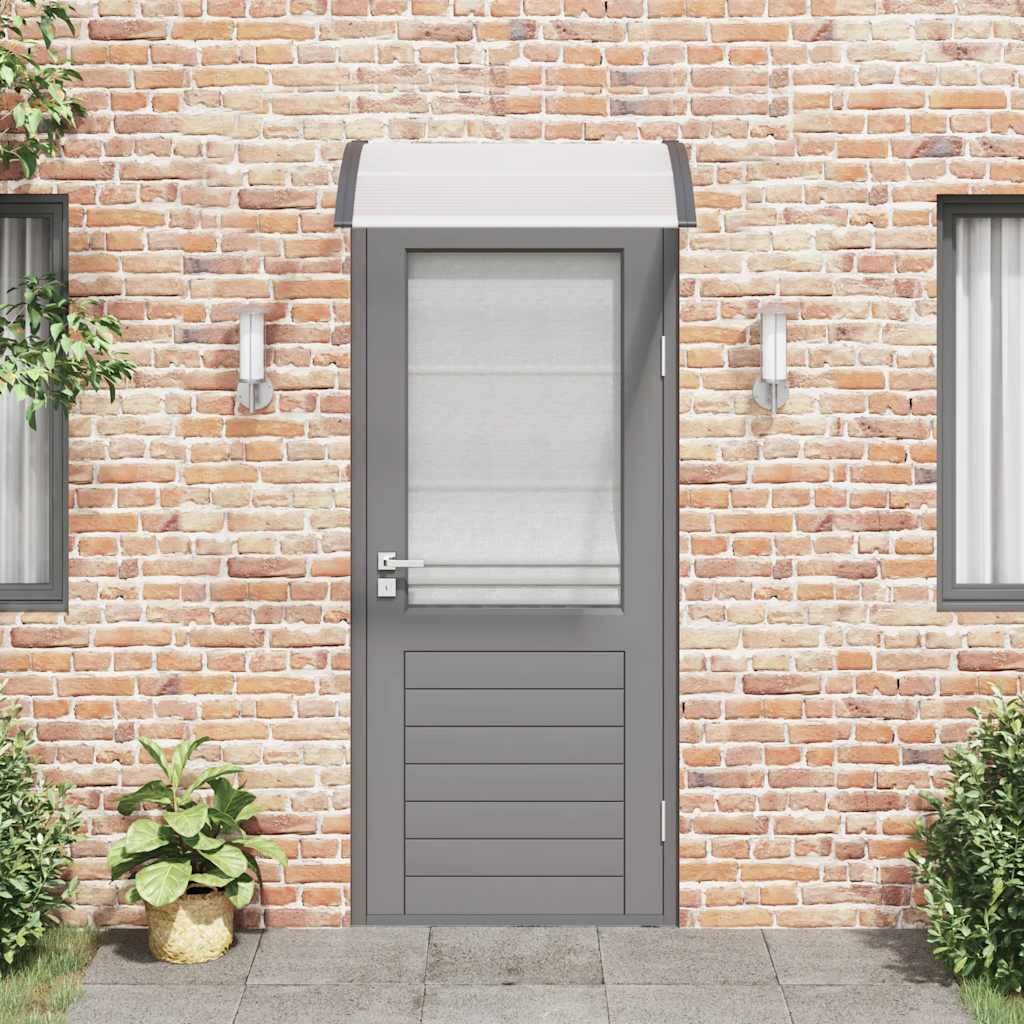Door Canopy Black and Transparent 100x75 cm Polycarbonate Price