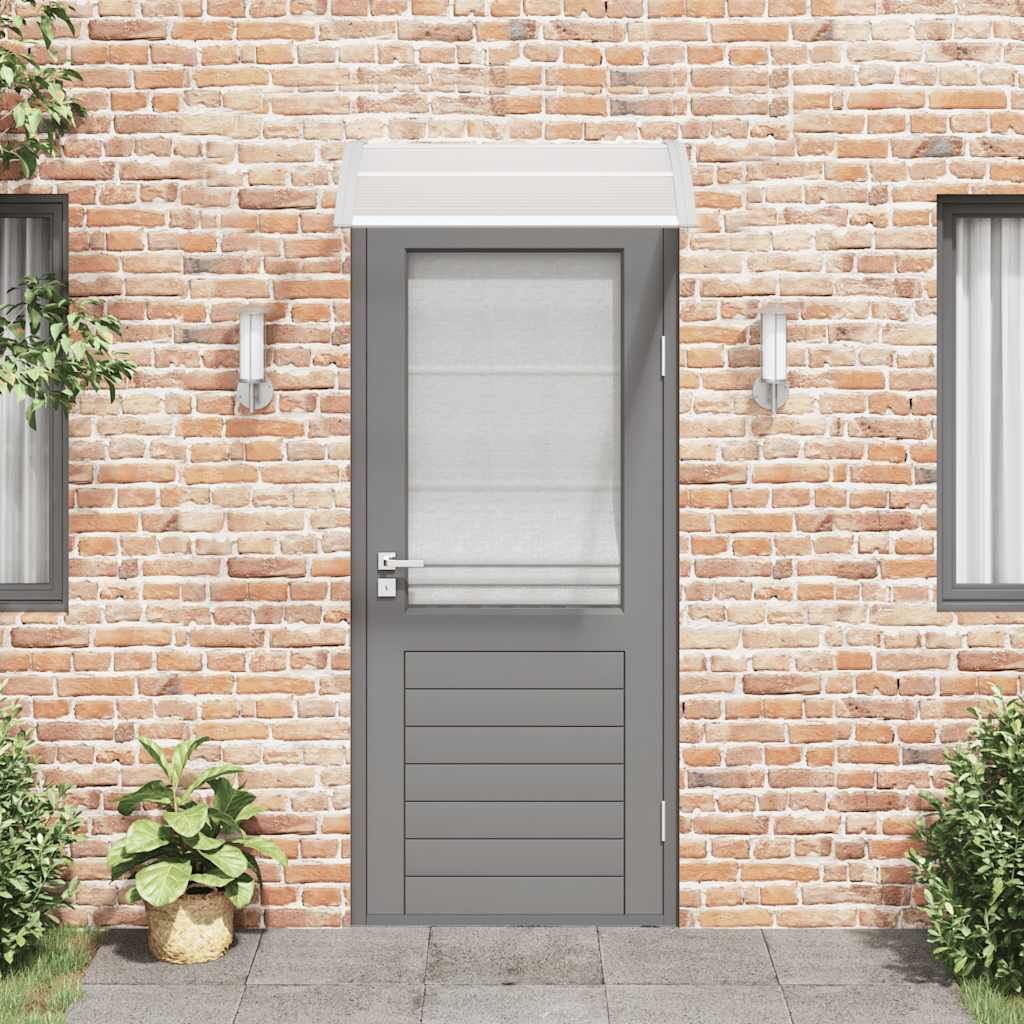 Door Canopy Grey and Transparent 100x75 cm Polycarbonate Price