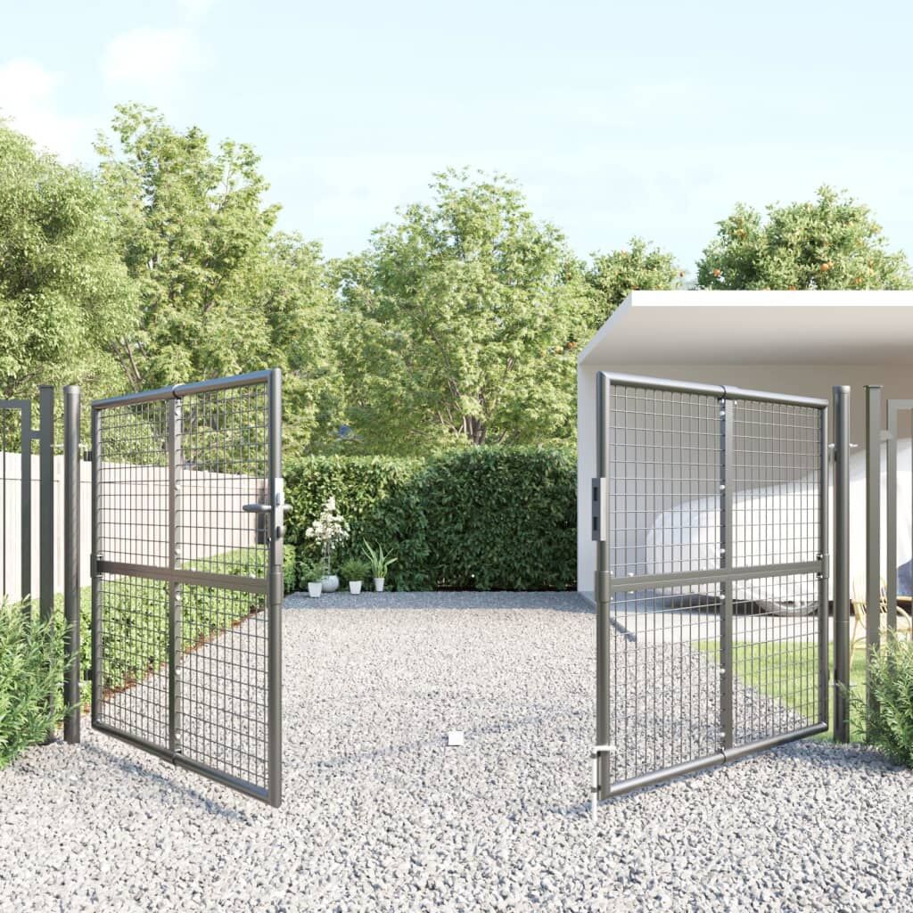 Mesh Garden Gate Anthracite 300x175 cm Galvanised Steel Price