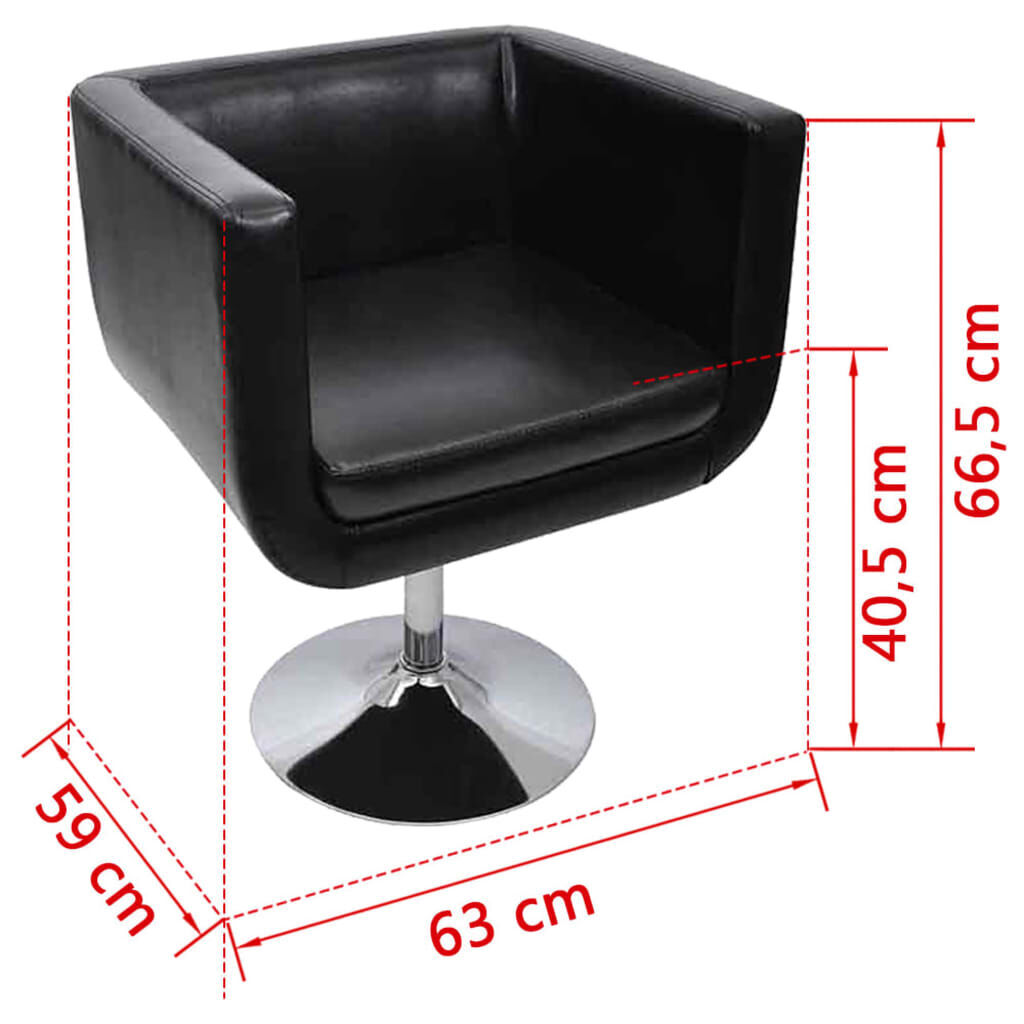 Bar Chair Black Faux Leather Price