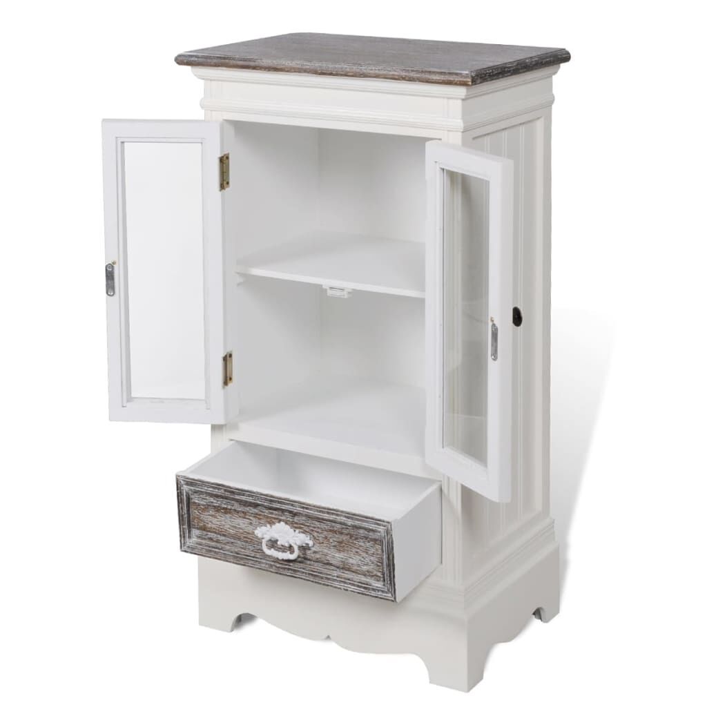 Cabinet 2 Doors 1 Drawer White Wood Price