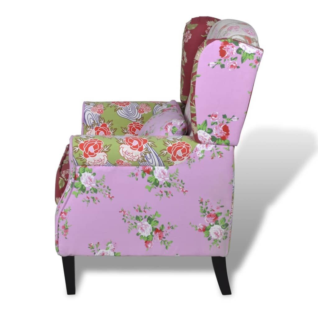 Armchair with Patchwork Design Fabric Price