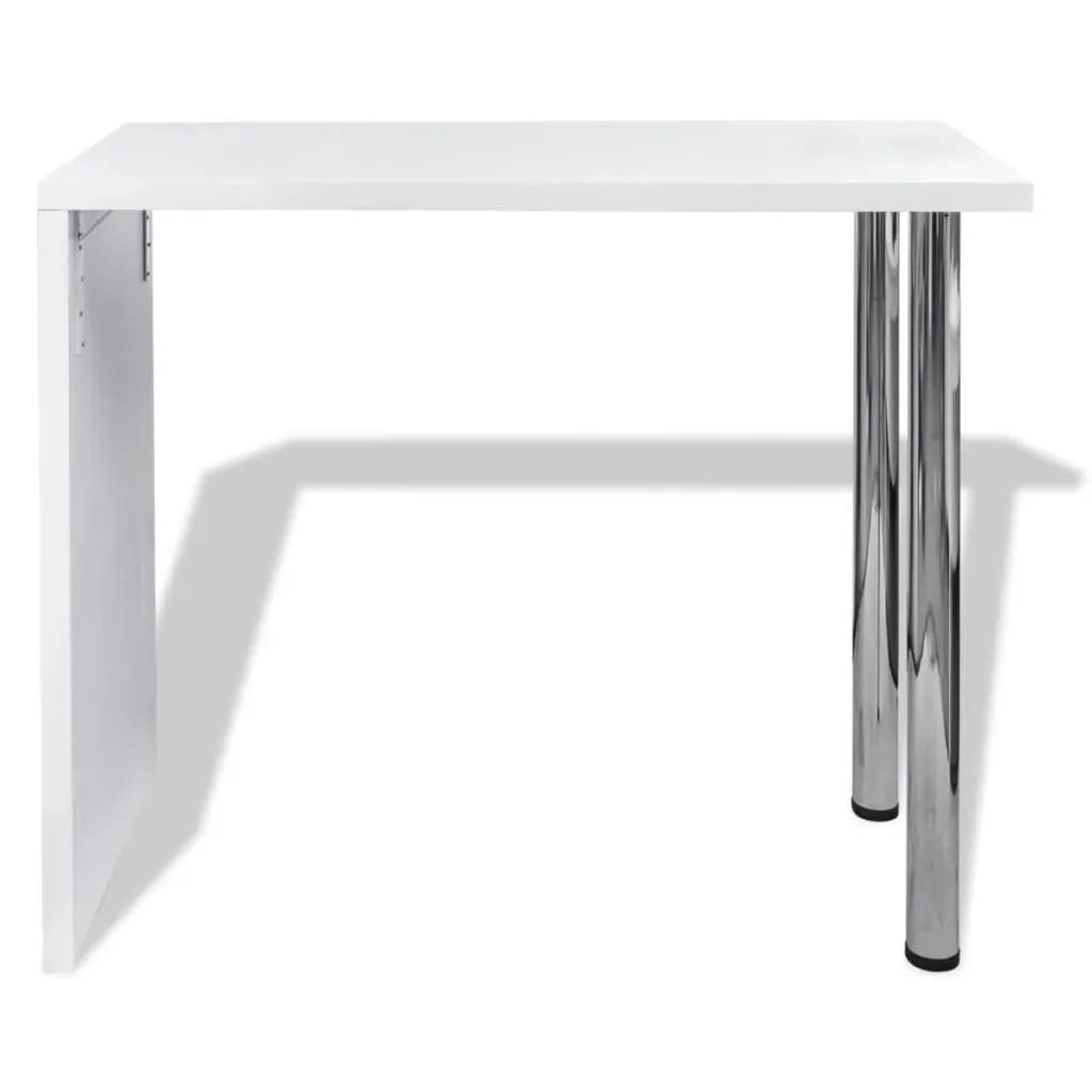 Bar Table MDF with 2 Steel Legs High Gloss White Price