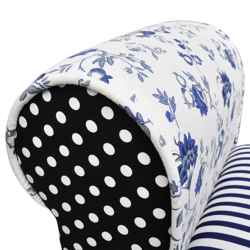Patchwork Bench Country Living Style Blue & White Price