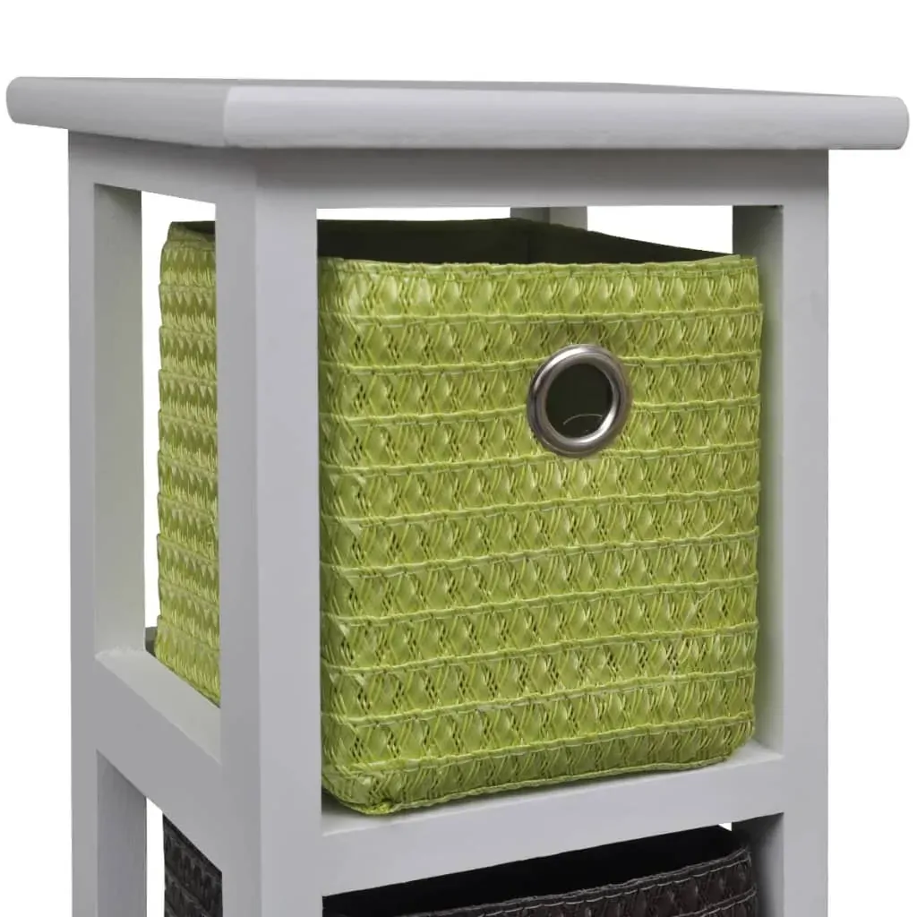 Storage Rack with Multi-colour Baskets Paulownia Wood Price