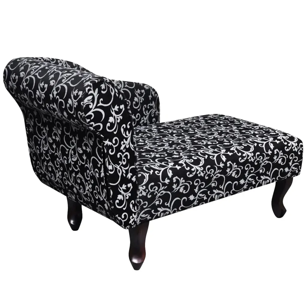 Chaise Longue Black and White Fabric Price