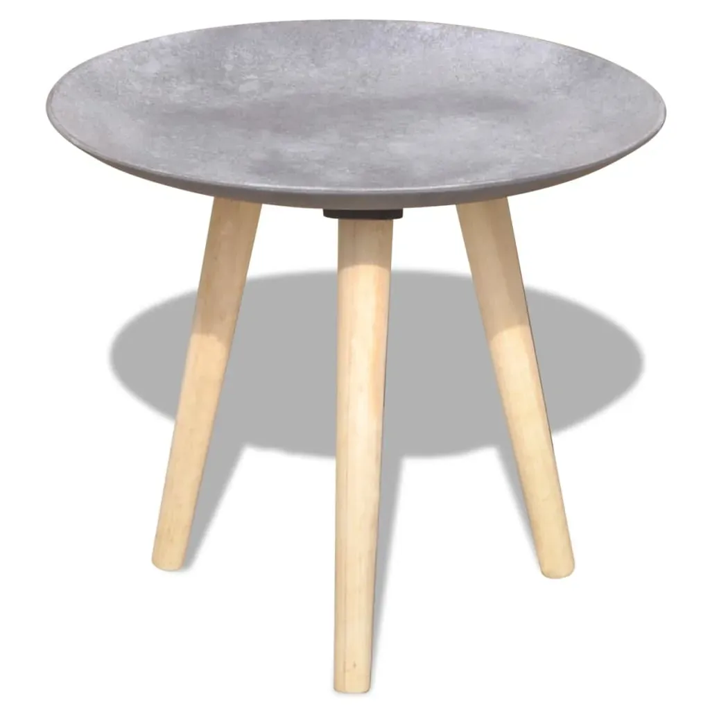 Two Piece Side Table/Coffee Table Set 55 cm&44 cm Concrete Grey Price