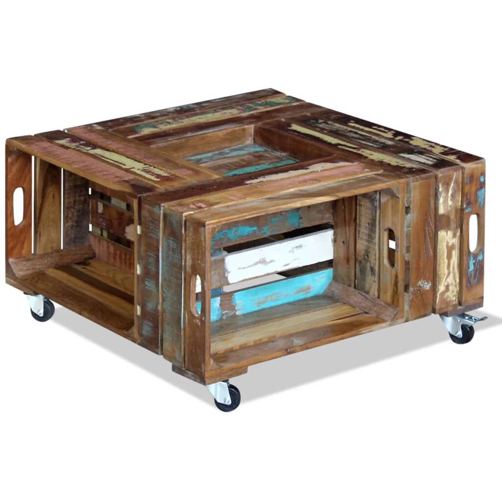 Coffee Table Solid Reclaimed Wood 70x70x35 cm Price