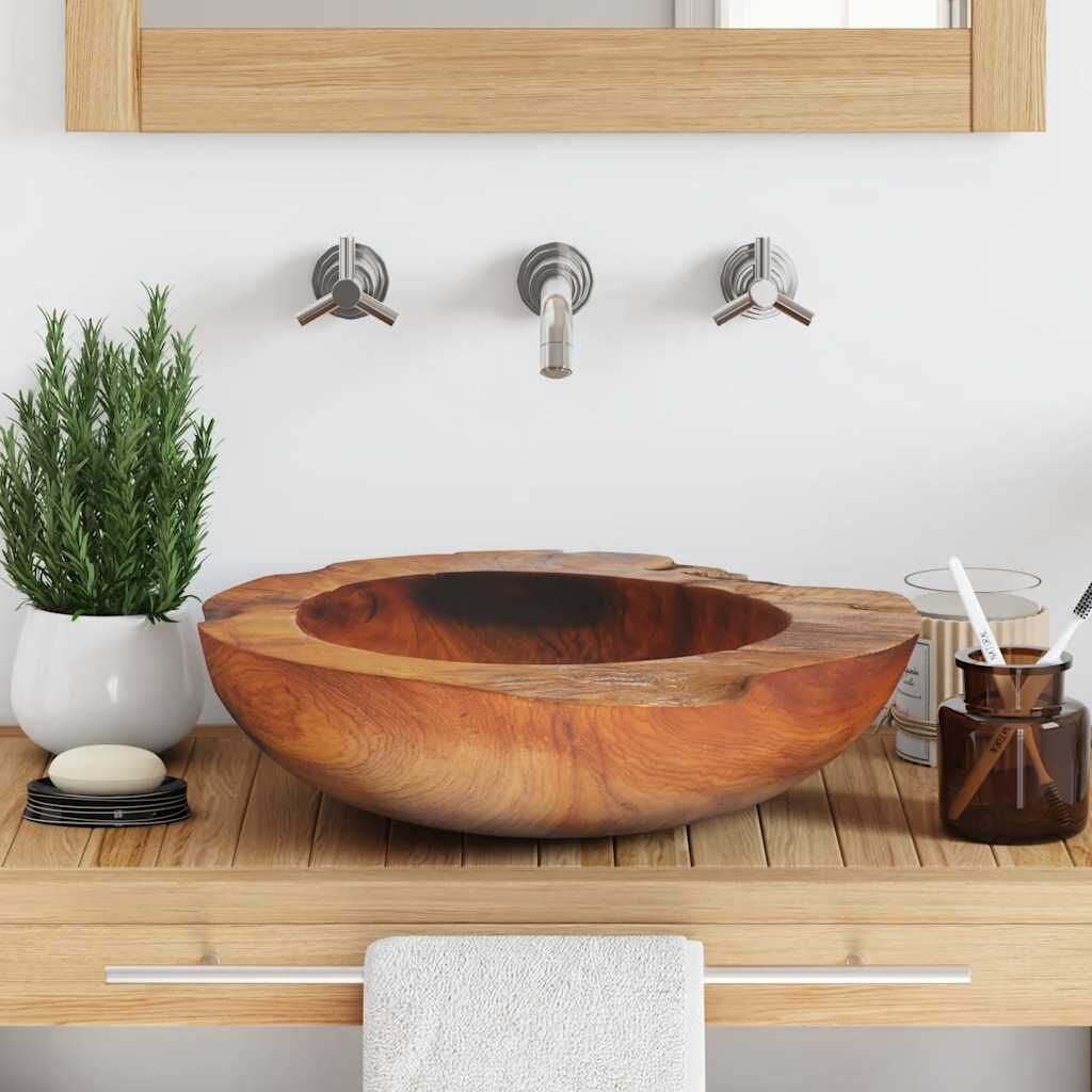 Basin Solid Teak 45 cm Price