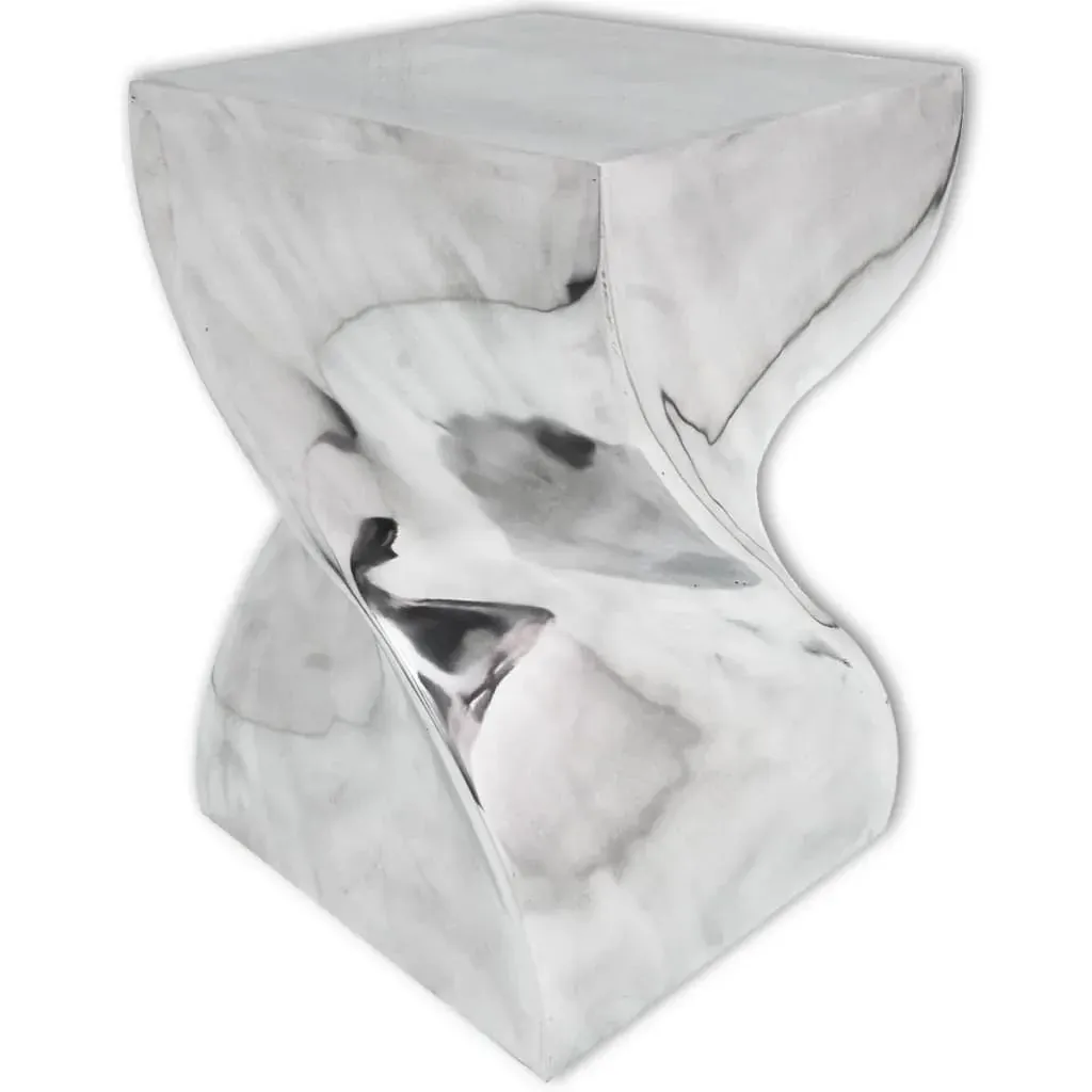 Stool/Side Table Twisted Shape Aluminium Silver Price