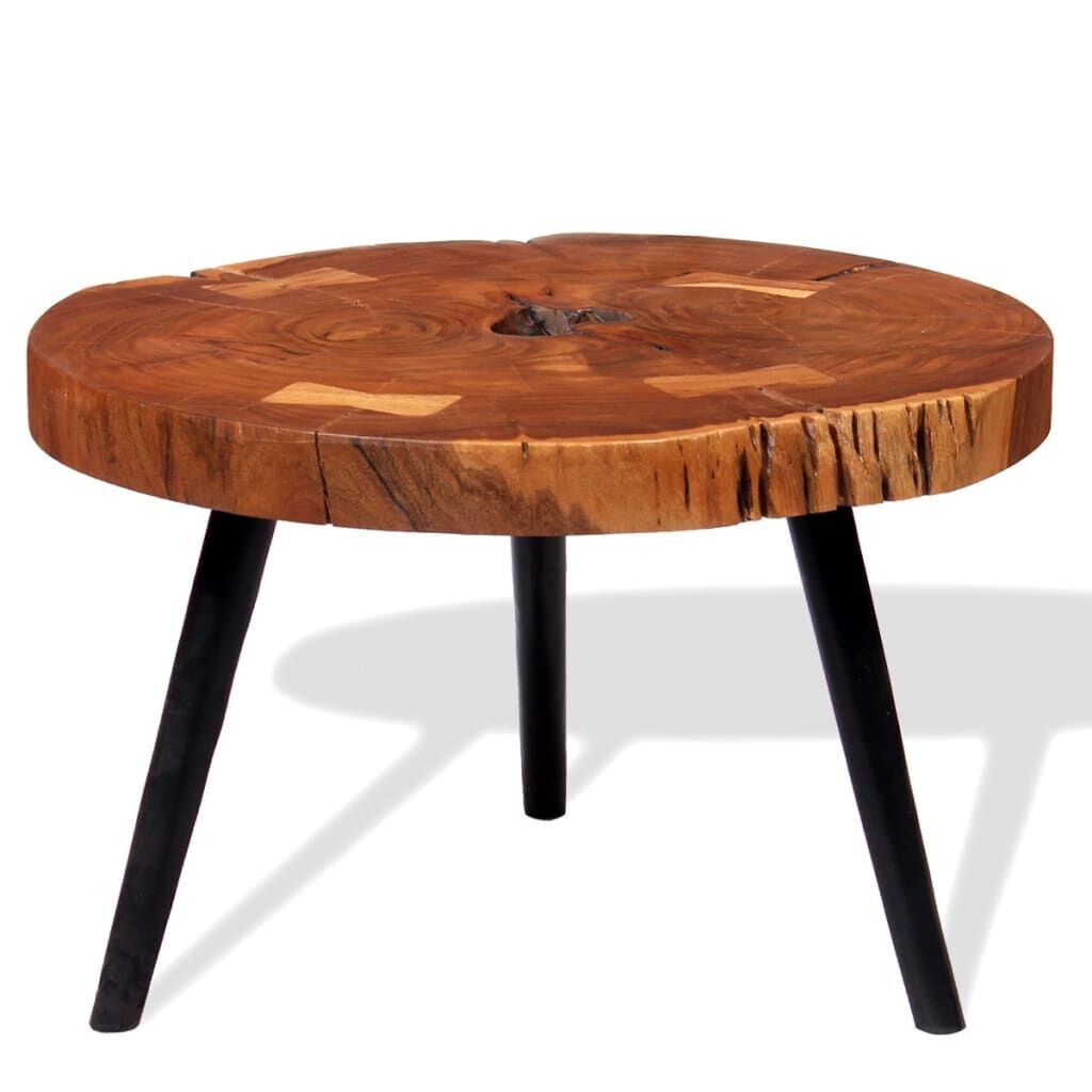 Log Coffee Table Solid Acacia Wood (55-60)x40 cm Price