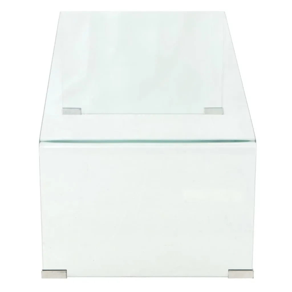 Coffee Table Tempered Glass 98x45x30 cm Clear Price