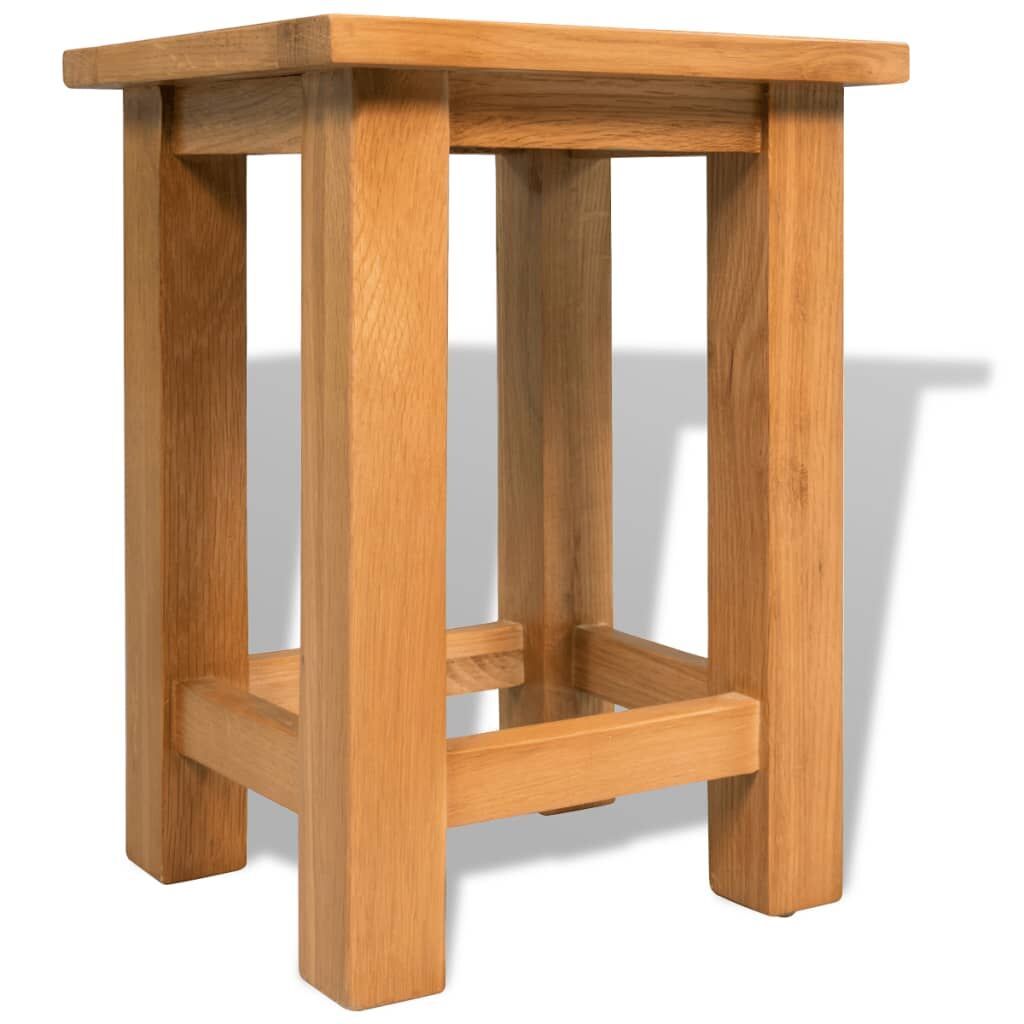 End Table 27x24x37 cm Solid Oak Wood Price