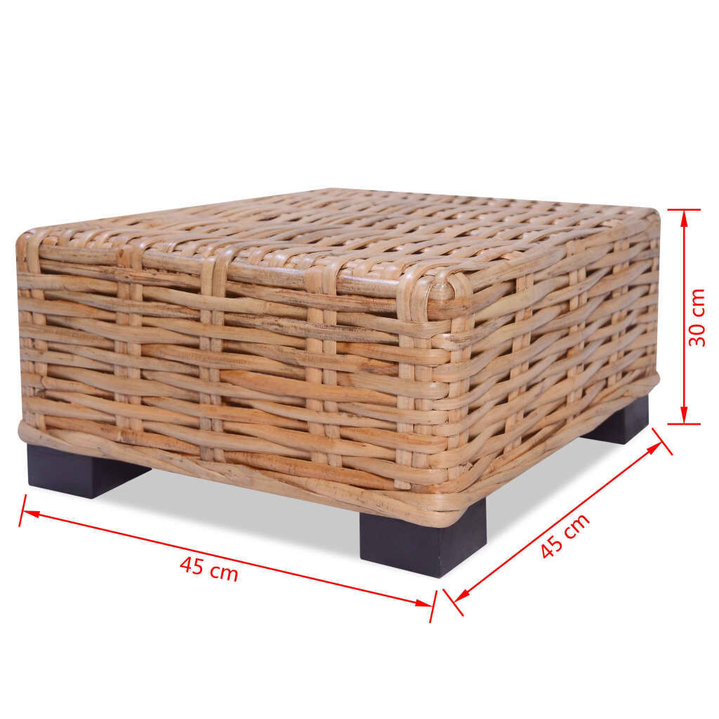 Coffee Table Natural Rattan 45x45x30 cm Price