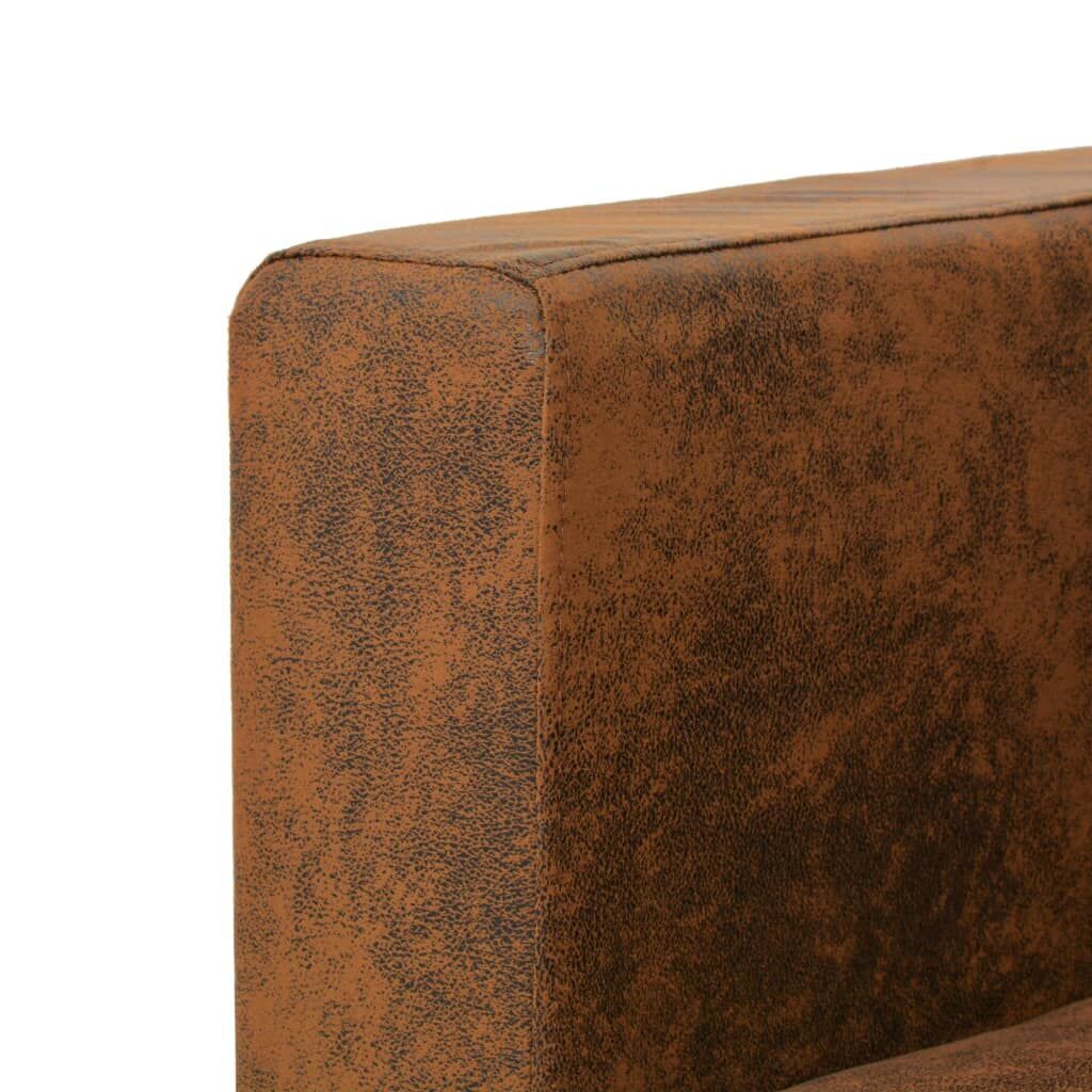 Armchair Brown Faux Suede Leather Price