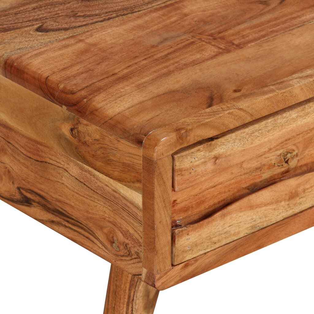 Coffee Table Solid Wood with Carved Drawer 100x50x40 cm Price
