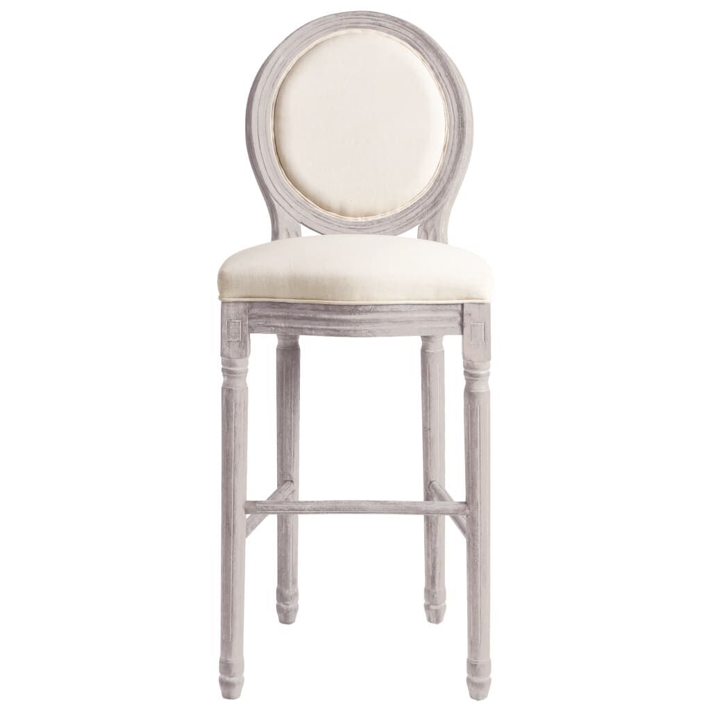 Bar Chairs 2 pcs White Linen Price