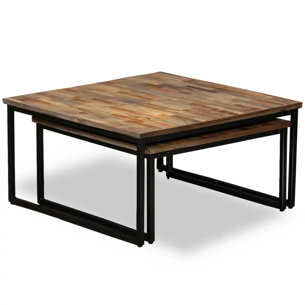 2 Piece Nesting Coffee Table Set Solid Reclaimed Teak Price