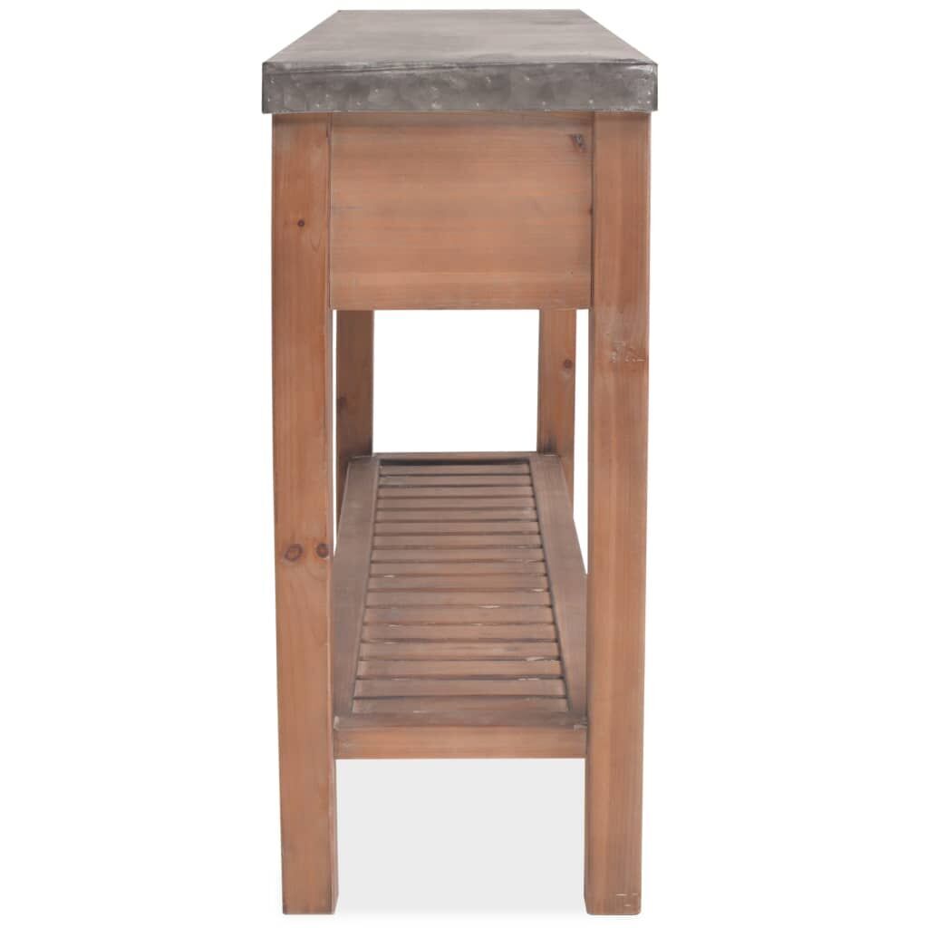 Console Table Solid Fir Wood 122x35x80 cm Price