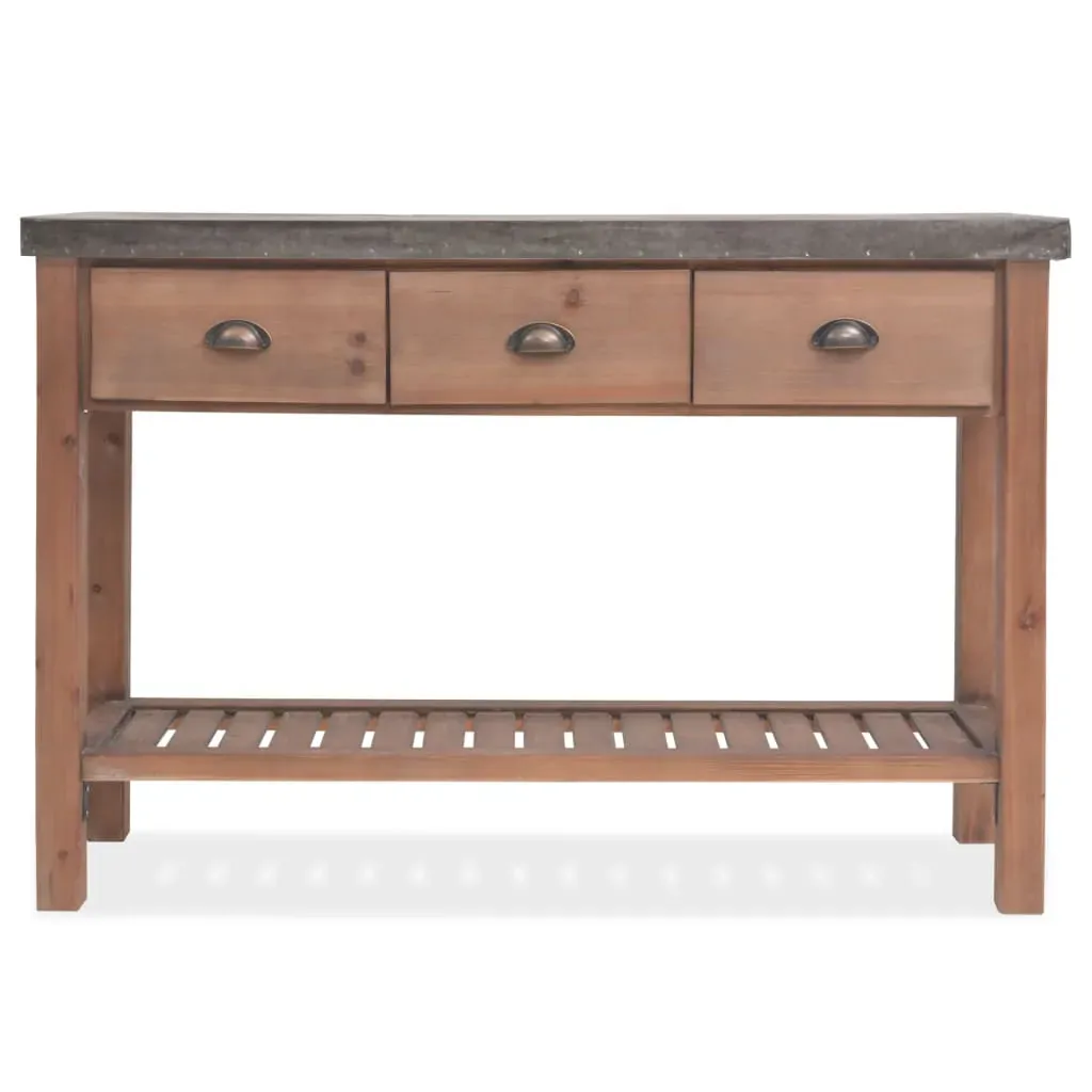 Console Table Solid Fir Wood 122x35x80 cm Price