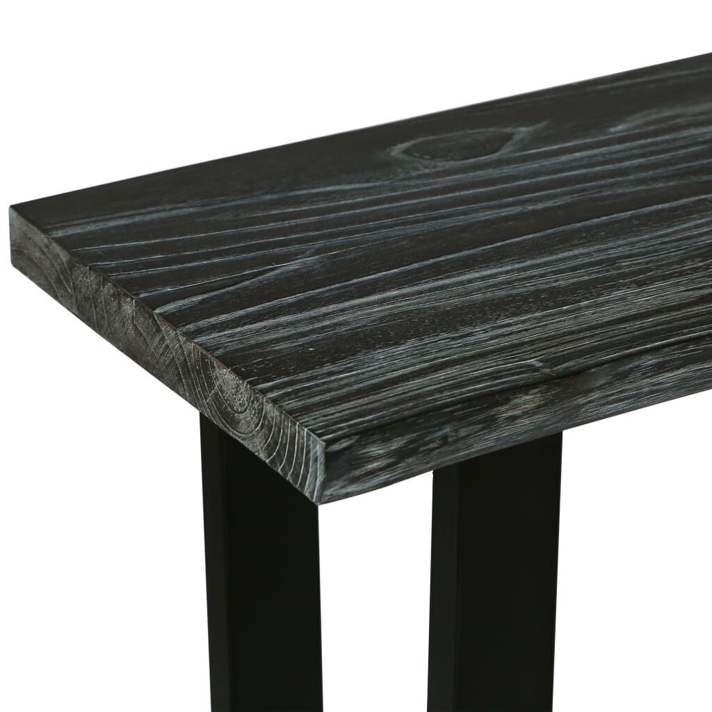Console Table Solid Mindi Wood 110x35x75 cm Grey Price