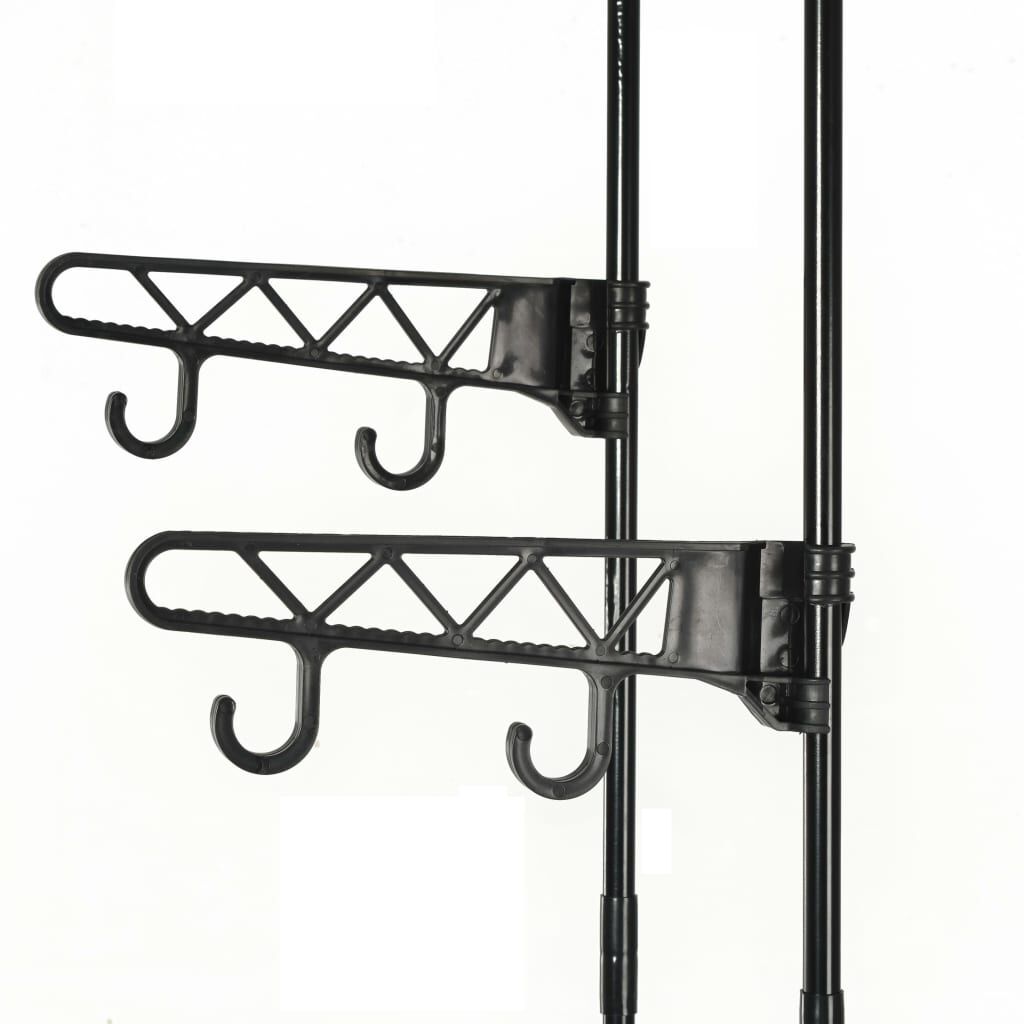 Clothes Rack Steel and Non-woven Fabric 55x28.5x175 cm Black Price