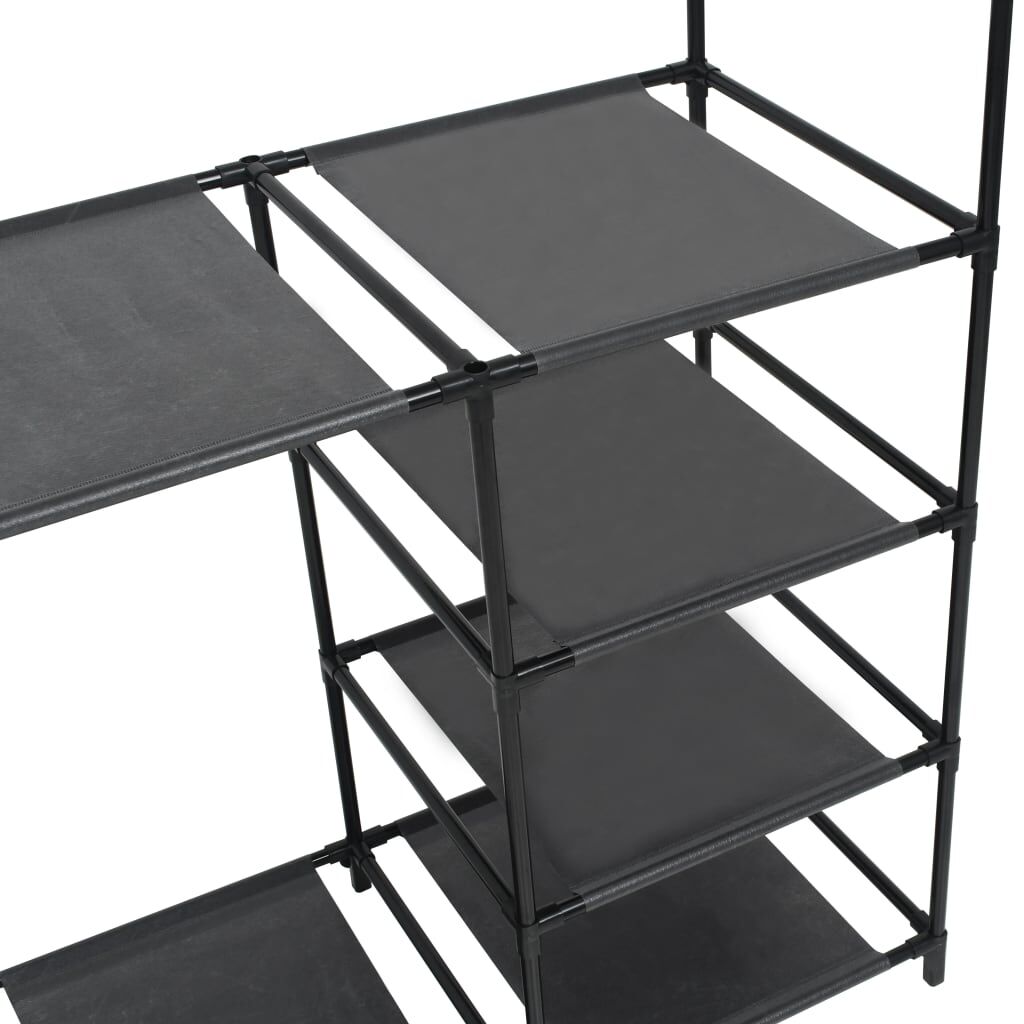 Clothes Rack Steel and Non-woven Fabric 87x44x158 cm Black Price