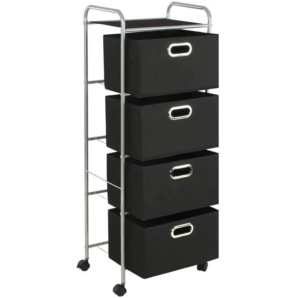 Shelving Unit with 4 Storage Boxes Steel and Non-woven Fabric Price