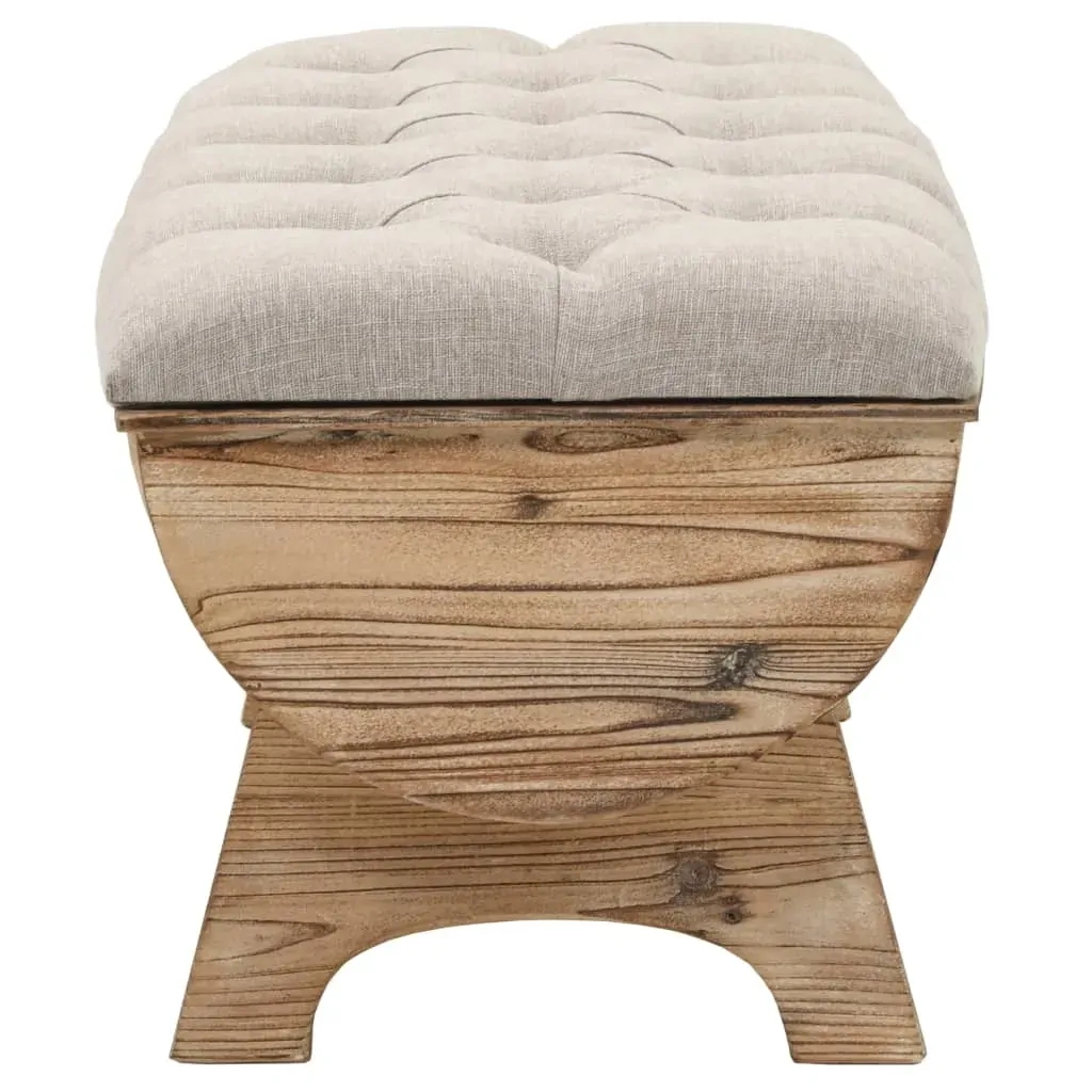 Storage Bench 103x51x44 cm Solid Wood and Fabric Price