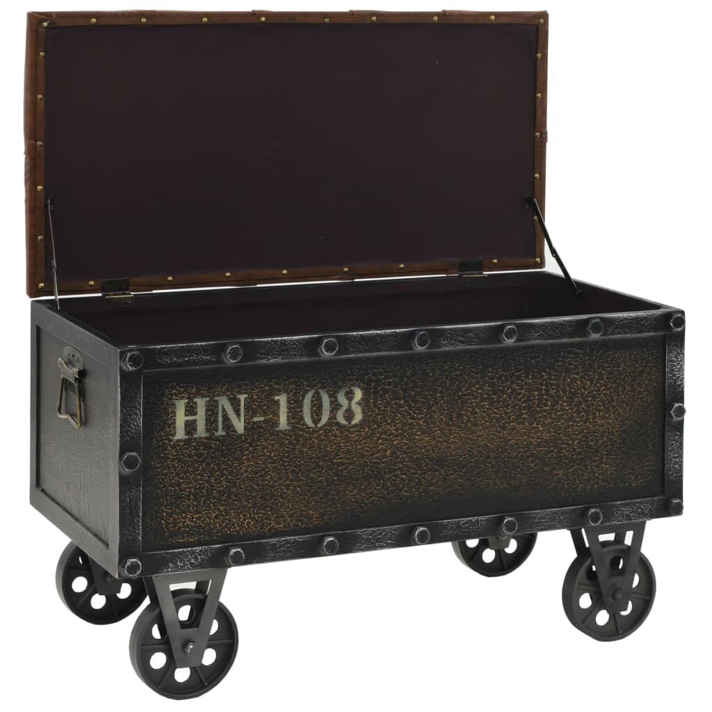 Storage Bench 80.5x41x50 cm Solid Wood and Artificial Leather Price