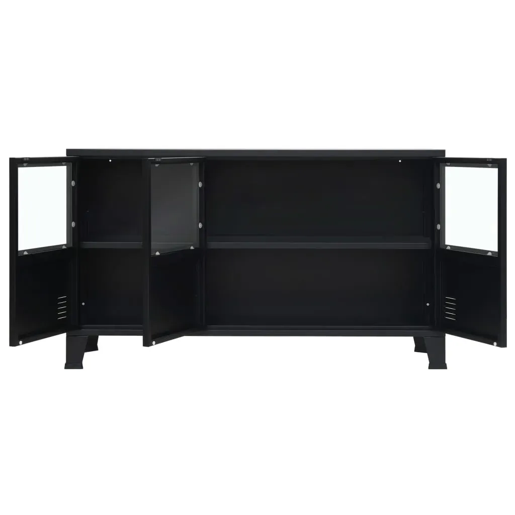 Sideboard Metal Industrial Style 120x35x70 cm Black Price