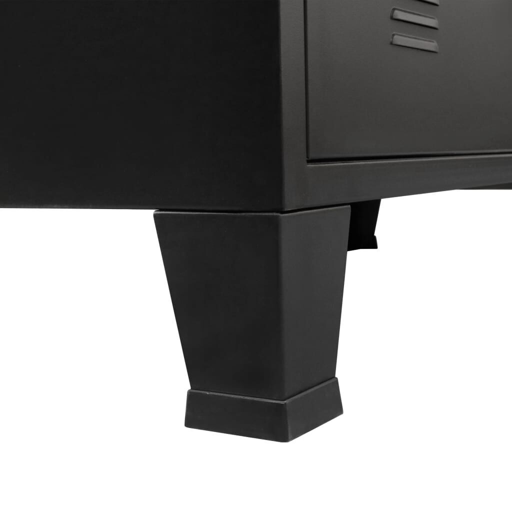 TV Cabinet Metal Industrial Style 120x35x48 cm Black Price