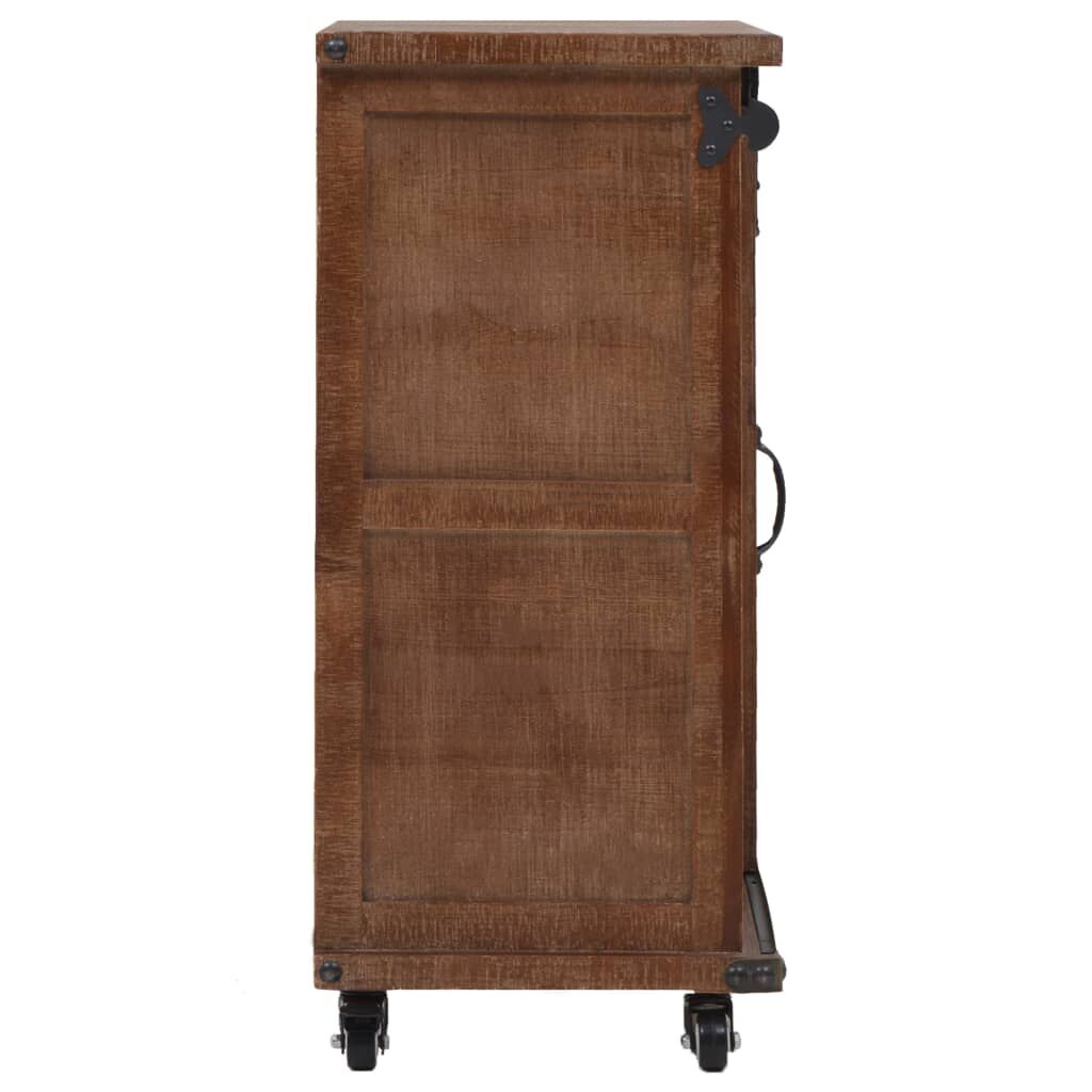 Storage Cabinet Solid Fir Wood 64x33.5x75 cm Brown Price