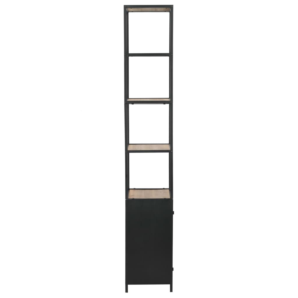 Bookcase Solid Firwood and Steel 40.5x32.5x180 cm Price