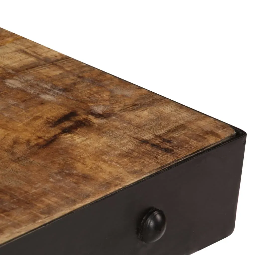 Coffee Table with Wheels Solid Mango Wood 100x60x26 cm Price