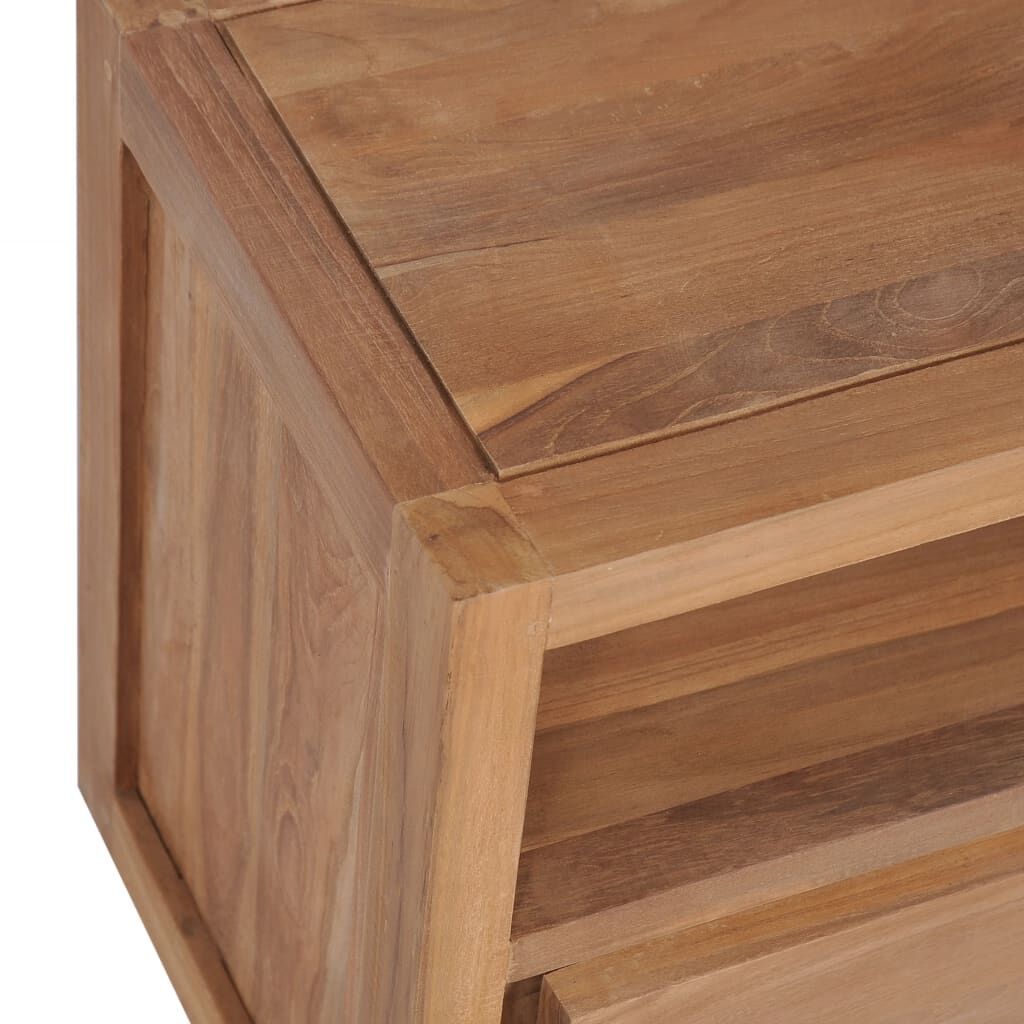 TV Cabinet Solid Teak Wood with Natural Finish 120x30x40 cm Price