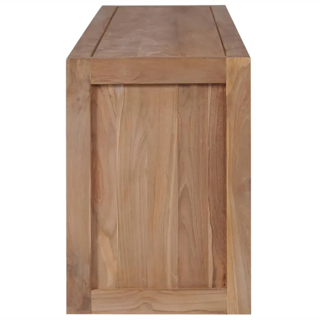 TV Cabinet Solid Teak Wood with Natural Finish 120x30x40 cm Price