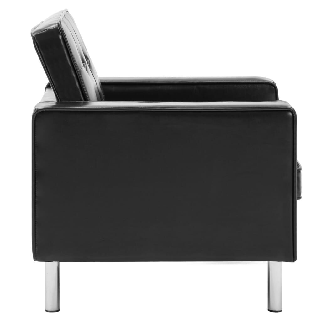 Armchair Black Faux Leather Price