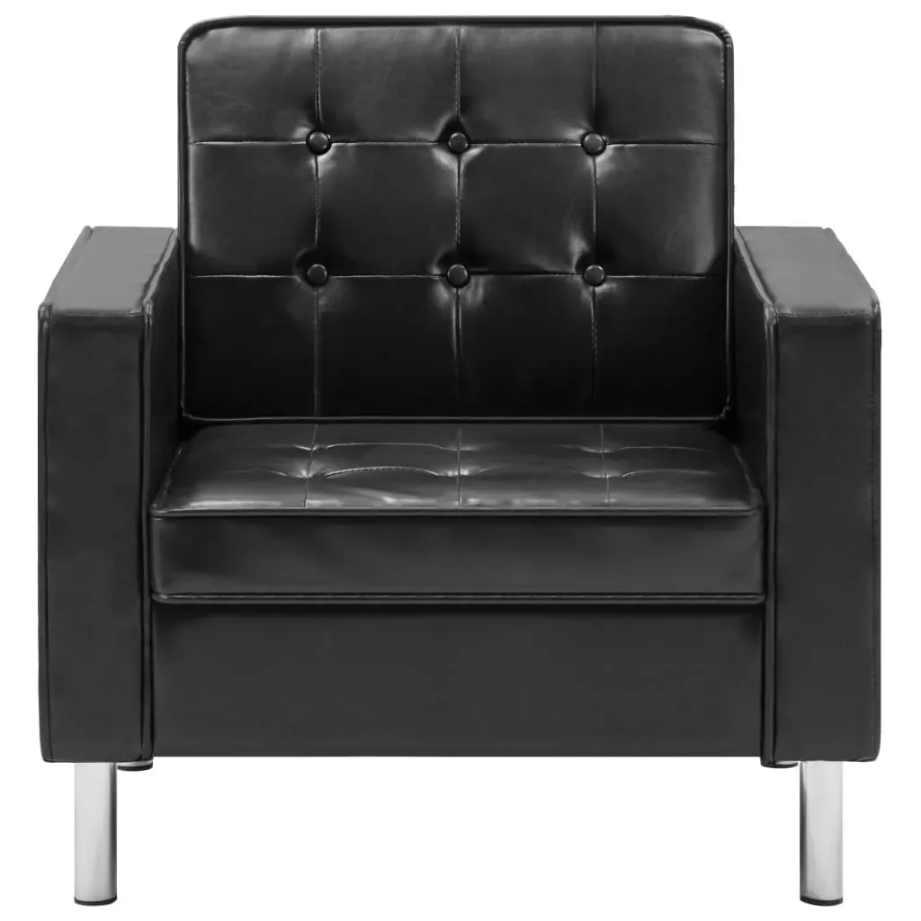 Armchair Black 75x70x75 cm Faux Leather Price