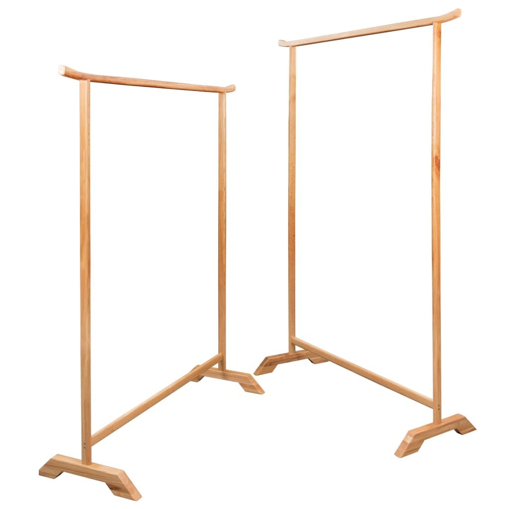 Clothes Racks 2 pcs Solid Oak Wood Price