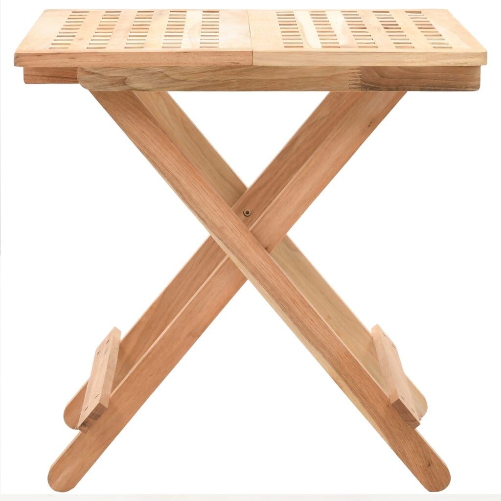 Foldable Side Table Solid Walnut Wood 50x50x49 cm Price
