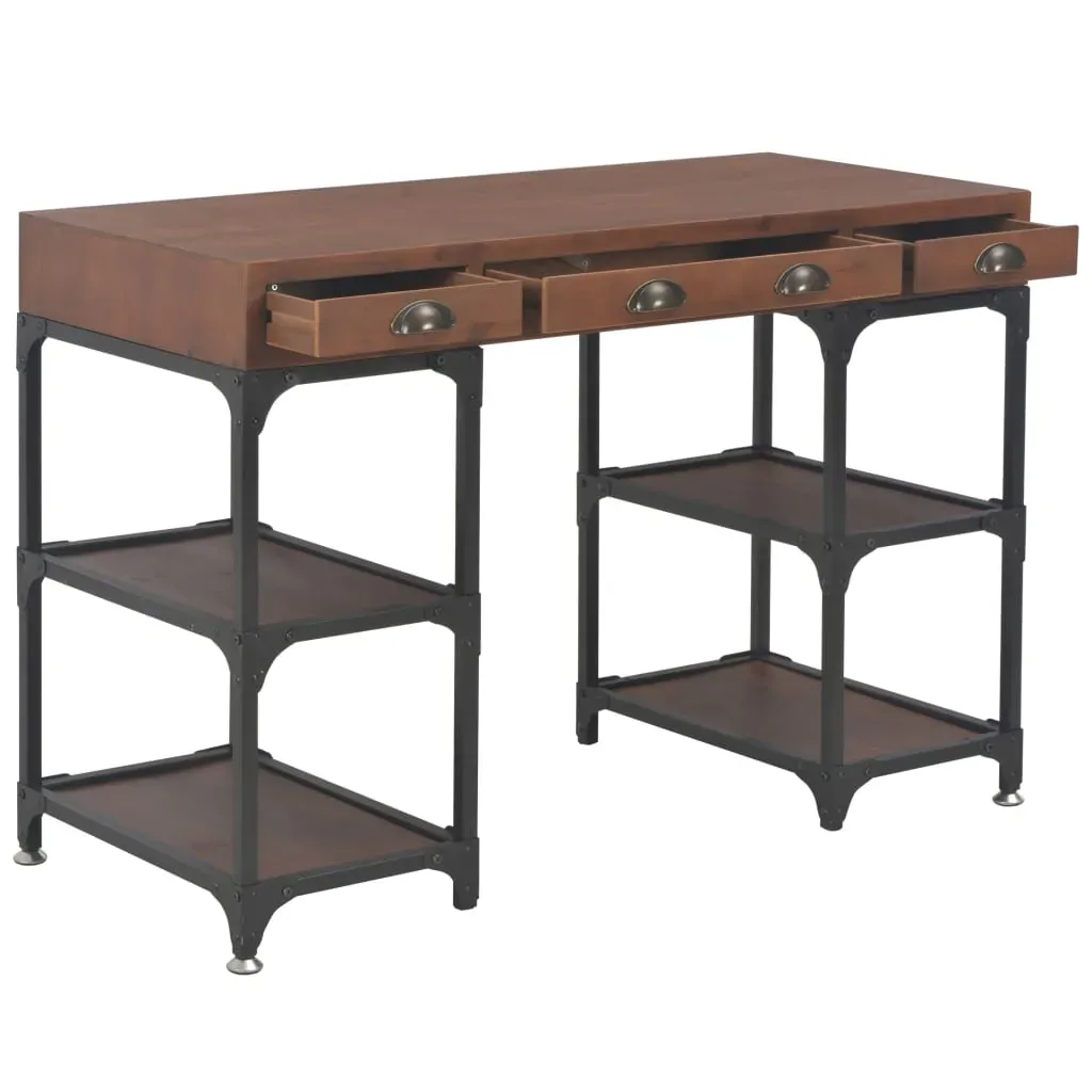 Desk with 3 Drawers 110x50x78 cm Solid Fir Wood Price