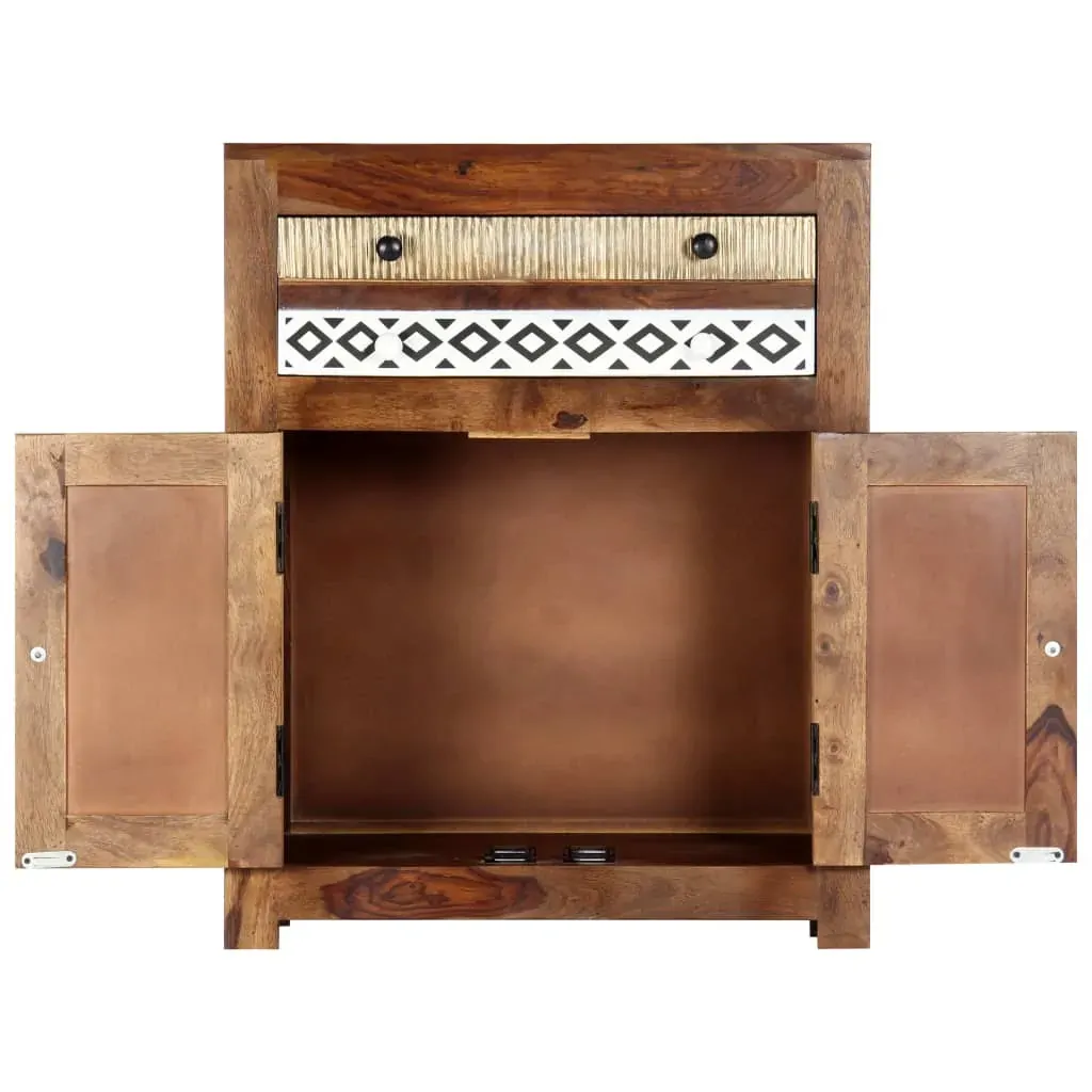 Side Cabinet 60x30x75 cm Solid Acacia Wood Price
