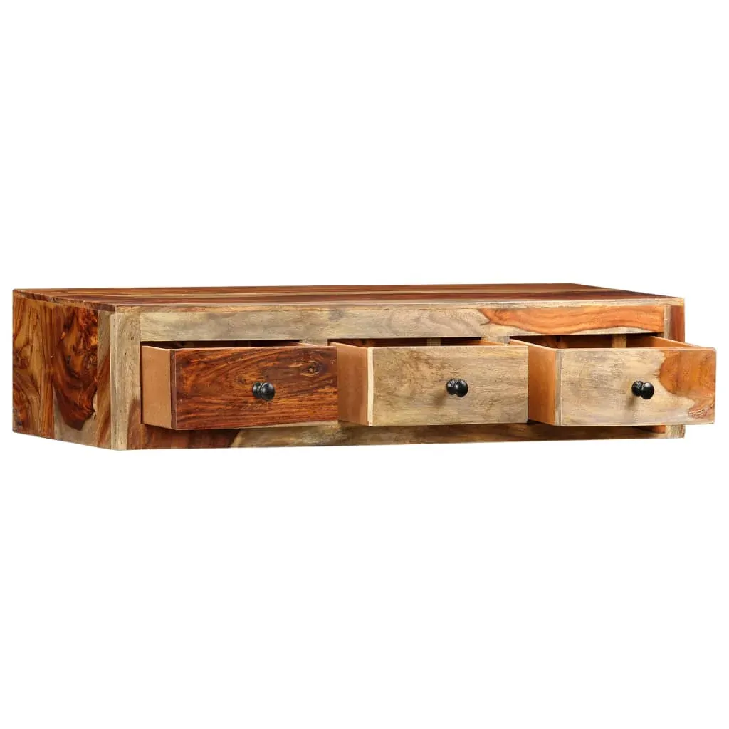 Wall Console Table 100x25x20 cm Solid Acacia Wood Price
