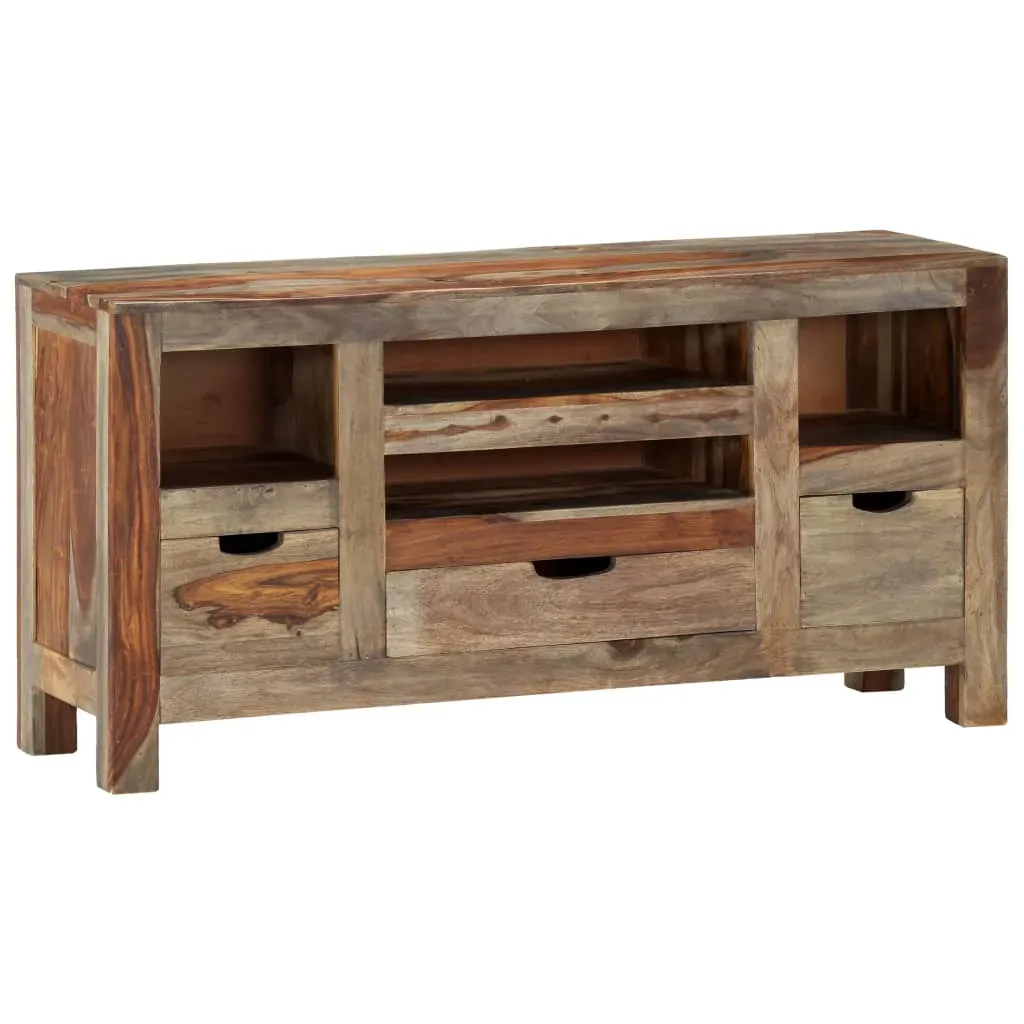 Sideboard Grey 100x30x50 cm Solid Acacia Wood Price